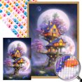 thumbnail image 1 of 5D DIY Taladro Parcial AB Diamante Pintura Casa Kit 45x65cm, 1 of 9