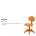 thumbnail image 2 of Chaise de travail pivotante en tissu orange, 2 of 9
