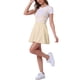 thumbnail image 4 of Faldas de mujer INSPIRE CHIC, falda de tirantes gótica con pliegues, elástica, de cintura alta, estilo A-line, Kawaii, color caqui claro, 4 of 6