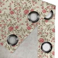 thumbnail image 4 of Ambesonne Rose Grommet Curtain, Rustic Floral Classical, 50" x 108", Pale Yellow Dark Coral, 4 of 6