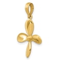 thumbnail image 5 of FB Jewels 14K Yellow Gold 3D Propeller with 4 Blades Pendant, 5 of 5