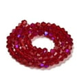 thumbnail image 2 of Transparent Electroplate Glass Beads Strands AB color Plated Faceted Bicone Dark Red 3.5~3.8mm about about 107~110pcs/strand 32.5~34cm, 2 of 4