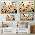 thumbnail image 4 of Designart "Orange Blue Mid Century Geometric composition III" Mid-century Wall Art Living Room, 4 of 5