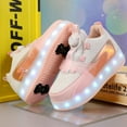 thumbnail image 3 of Kids Roller Skates Light up Shoes with Wheels Shoes LED USB Charging Roller Sneakers for Girls Boys Birthday Christmas Gift, 3 of 20