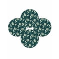 thumbnail image 7 of 13 Inch Round Placemats Set of 4, Green Summer Botanical Non Slip Heat Insulation PP Table Mats, Spring Floral Birds Farmhouse Washable Place Mats for Kitchen Dining Party Table Decor, 7 of 7