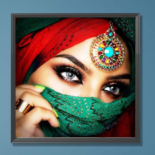 Cuadros Decorativos Kit de pintura por números DIY chica enmascarada arte al óleo imagen artesanía decoración del hogar (H1839) Wdftyju de costura negro 4 estilos