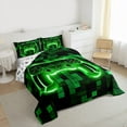 thumbnail image 3 of Castle Fairy Geometric Gamer Twin Comforter Sets,Geometric Honeycomb Hexagon Bedding Set, 3 of 8