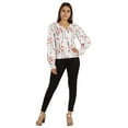 thumbnail image 5 of Moomaya Printed Tops For Women Button Down Full Sleeve Casual Shirt Blouse, 5 of 9