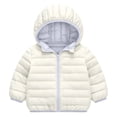 thumbnail image 4 of Xdegoge Toddler Girls Lightweight Puffer Jacket Hooded Zip Up Winter Coat Packable Warm Quilted Outerwear Wind Resistant Fall Winter Basic Padded Coats, 4 of 8