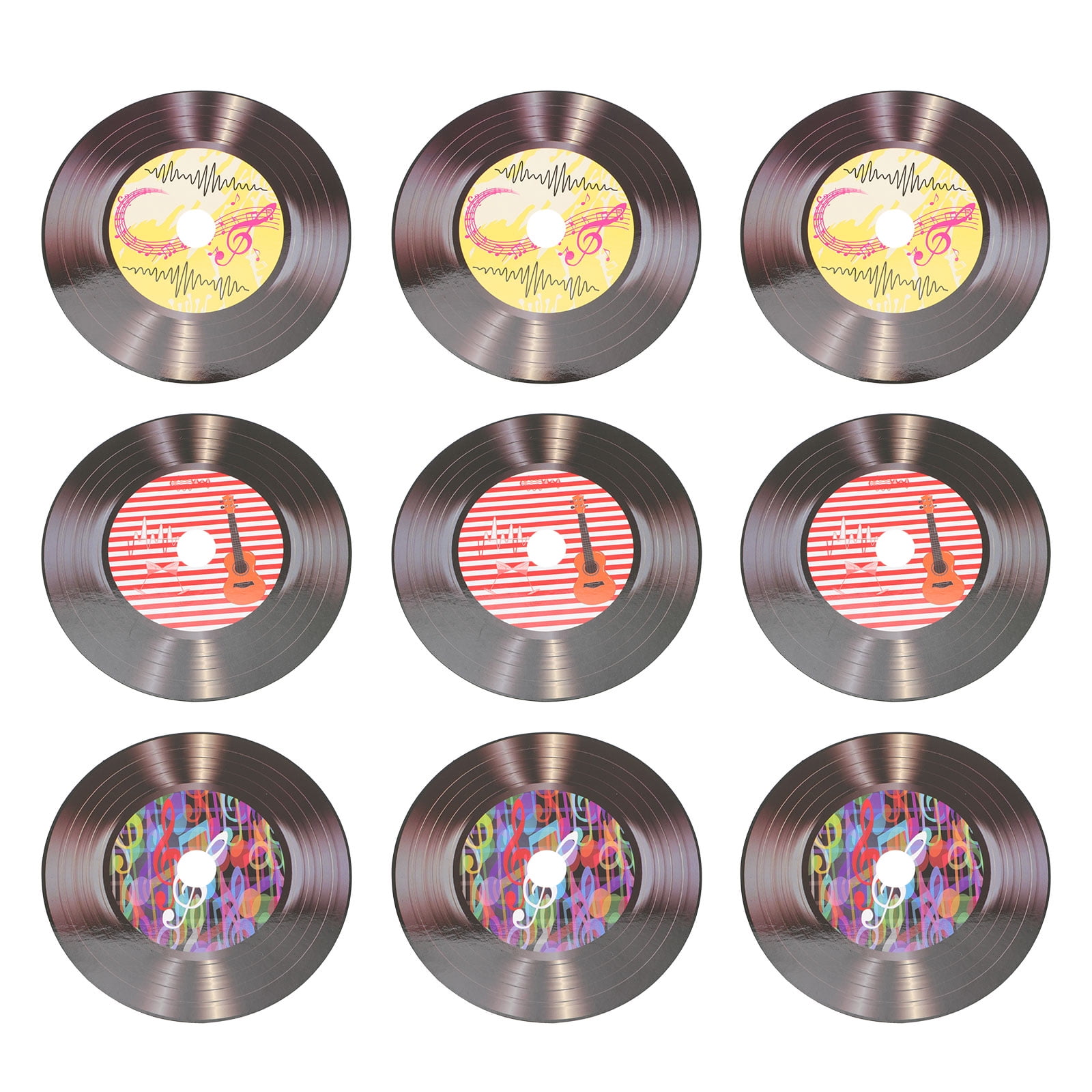 9Pcs Retro Records Wall Records Interior Room Decorations Walmart.com