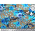 thumbnail image 3 of Soimoi Brown Rayon Crepe Fabric Rose Floral Print Sewing Fabric Yard 46 Inch Wide, 3 of 3
