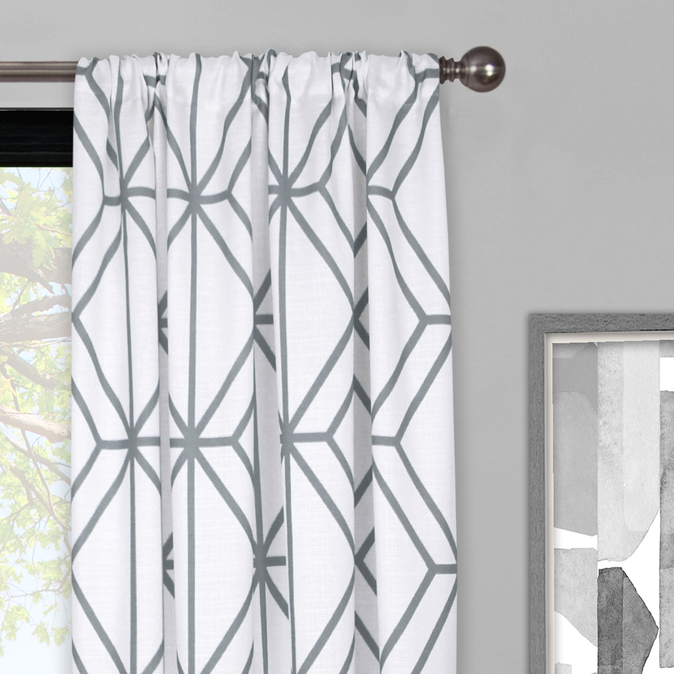 Better Homes & Gardens Rattan Lattice Window Curtain Panel