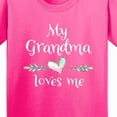 thumbnail image 4 of Inktastic My Grandma Loves Me Heart Grandchild Youth T-Shirt, 4 of 5