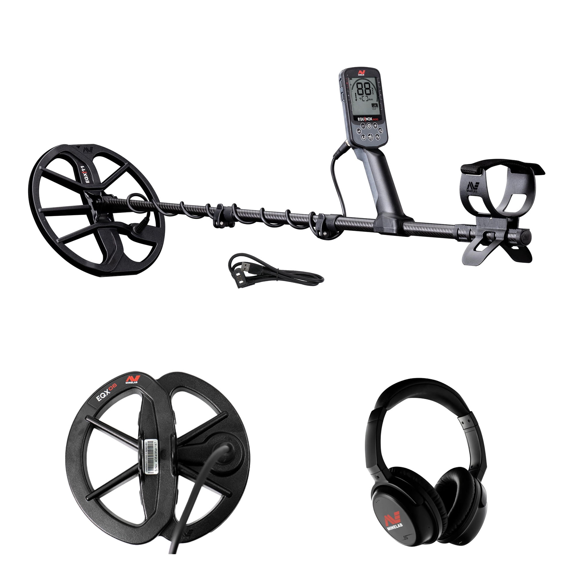 Minelab EQUINOX 900 Multi-IQ Metal Detector with 11", 6" coil and FREE EQX 15 (15 X 12")