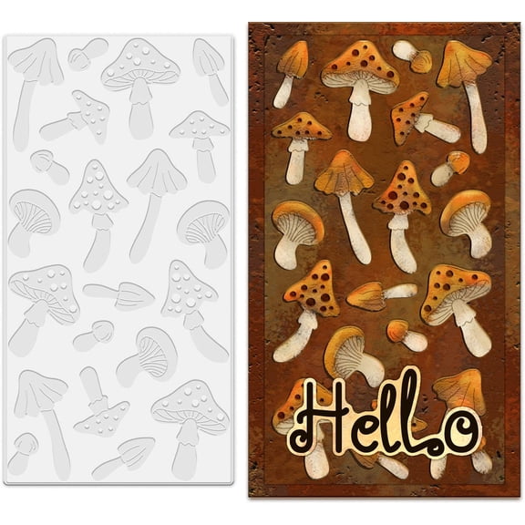 Mushroom Cutting Dies Mushroom Embossing Stencil Template Carbon Steel Die Cutting Template Metal Crafting Dies Cutting for DIY Card Making Scrapbooking Decor for diy
