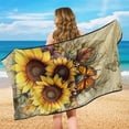 thumbnail image 5 of XYZCANDO Butterfly and Sunflower Pattern Car Seat Towel Covers Non-Slip for Gym Beach Running, Sweatproof Anti-Slip Seats Protectors Comfortable, 5 of 10