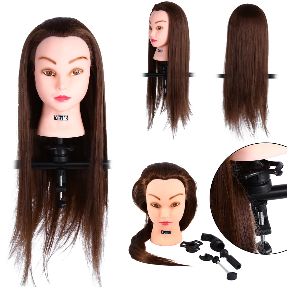 100 human hair mannequin head