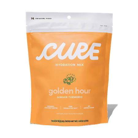 Cure Hydration Drink Mix - Golden Hour Ginger Turmeric, Pack of