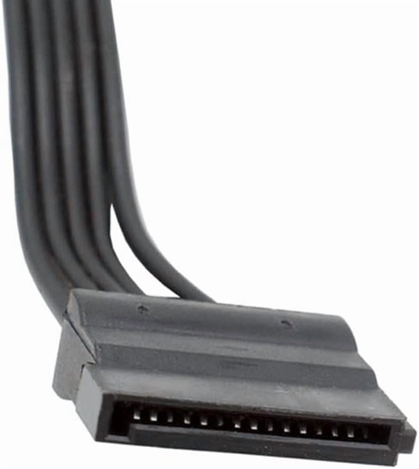 HRTGFD-15 Pin SATA Power Extension Cable SATA Male to Female Extender Cable Adapter for HDD Hard Drive 23inch 58cm (1 to 4)