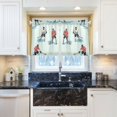 thumbnail image 5 of Yayeee Kitchen Curtains Tier Pair Light Filtering 27"x36" Rod Pocket Short Cafe Window Panel, Ice Play, 5 of 7