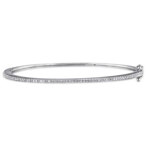 AMOUR 1/4 CT TW Diamond Bangle In Sterling Silver