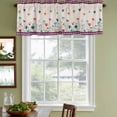 thumbnail image 4 of 4th of July Valances for Windows, Decorative Rod Pocket Window Valance Curtains, Independence Day Red Blue Love Heart Plaid Short Curtain Drapes for Kitchen/Living Room, 2 Panels, 42" W x 18" L, 4 of 8