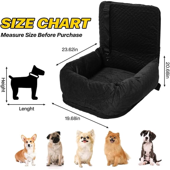 Dog Car Seat for Small Medium Dogs Up to 40lbs