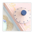 thumbnail image 3 of Reloj despertador mecánico con recordatorio de cuenta regresiva y comida magnética, color naranja, 3 of 7