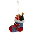 thumbnail image 1 of Colgante pequeño de resina navideña Colgante pequeño de resina navideña Paquete de regalo de calcetín navideño Colgante de casa Colgante navideño Navidad (mutilcolor)(, 1 of 3