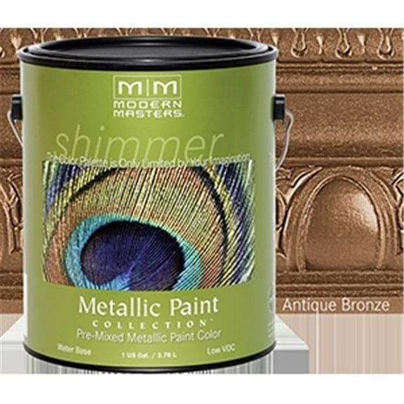 MODERN MASTERS ME204 1 Gallon Antique Bronze Metallic Paint - Semi Opaque