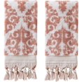 thumbnail image 1 of SKL Home Ensemble de Serviettes à Main Frange Mirage 100% Coton Turc, Blush, 1 of 5