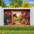 thumbnail image 2 of Rustic Theme Western Banner Farmhouse Party Cowboy Decoration for Western Party Indoor Outdoor Event Farm Theme, 2 of 9