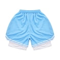 thumbnail image 4 of HULIJA Kids Boys Athletic Shorts 2-in-1 Quick Dry Mesh Basketball Shorts Gym Running Sports Shorts Blue XXS, 4 of 8
