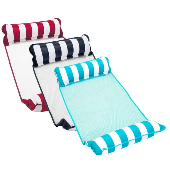 Hamaca Pool Float Aqua Monterey, paquete de 3 para piscina, lago y océano