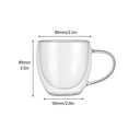 thumbnail image 3 of FNNMNNR Coffee Cup Glass Mugs Transparent Cups 150ml Borosilicate Double-layer Juice Milk Double Layer, 3 of 20