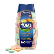 TUMS Ultra Strength Heartburn Relief Chewable Antacid Tablets, Fruit, 160 Count