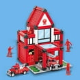 thumbnail image 6 of Kokiya Fire Station Building Kit Architecture Building Model for Sand Table Diorama 112PCS, 6 of 9