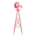 thumbnail image 6 of VINGLI 8FT Windmill Garden Decoration Outdoor Weather Vane-Red, 6 of 8