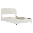 thumbnail image 6 of Christopher Knight Home Lysandra Queen Boucle Upholstered Platform Bed with Wood Headboard, Beige, 6 of 7