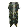 thumbnail image 2 of SCRAWLGOD Palm Tree Print Womens Swimsuit Cover Up Casual Flowy Bathing Suit Cover Up Long Quick Dry Swimsuit Coverup for Beach Party, 2 of 6