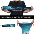 thumbnail image 2 of Xecao's Ice Blue Ocean Cute Dolphin print Arm Sleeves offer cooling UV protection and sports compression for both men and women., 2 of 5