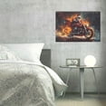 thumbnail image 6 of 16x24 inch Frameless Wall Art Santa Claus Rides A Flame Motorcycle&nbsp;Prints,Man Cave,Tavern,Living Room Wall Art Decor Canvas Prints,Classic Santa Claus Rides Motorcycle&nbsp;Decor Poster Painting, 6 of 6