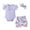 Purple, variant on Mercatoo Baby Girl Clothes Outfits Cotton Solid Color Top Casual 3PC Set Girl Clothing