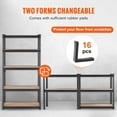 thumbnail image 6 of 5-Tier Adjustable Storage Shelves, Garage Shelving Units, Heavy Duty Metal Shelves Boltless Assembly, Storage for Closet Pantry Shelf, Sturdy Steel Frame Loads 2000 Lb, 30"Lx12"Wx60"H, 6 of 8
