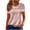 Pink 01, variant on Karymi Going Out Tops for Women Striped Short Sleeve T‑Shirt, Crisscross Cutout V‑Neck Casual Tee Top, Hollow‑Out Neckline Casual Basic Top, Versatile for Daily Outings Going Out Tops