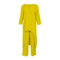 thumbnail image 4 of Wiyuqeen Womens Plus Size Cotton Lounge Sets Loose 3/4 Sleeve High Low Hem Tunics with Long Pants Plain Breathable Tracksuits Loungewear, 4 of 6