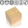 thumbnail image 2 of Reloj despertador digital LED, reloj de cubo de madera, reloj de madera, reloj despertador de madera, reloj digital de cubo con control de sonido para dormitorio, 2 of 5