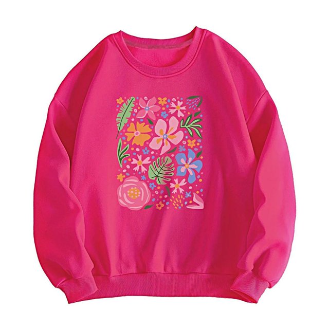 Sudadera de mujer invierno primavera moda casual tops para mochilero trabajo caminar Rosa Rosa