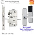 thumbnail image 2 of Door Lock, X5 Biometric Fingerprint Security Intelligent Tuya Smart APP Password Electronic Door Lock Built-in Eight Language Voices ,Easy to Install, 2 of 6