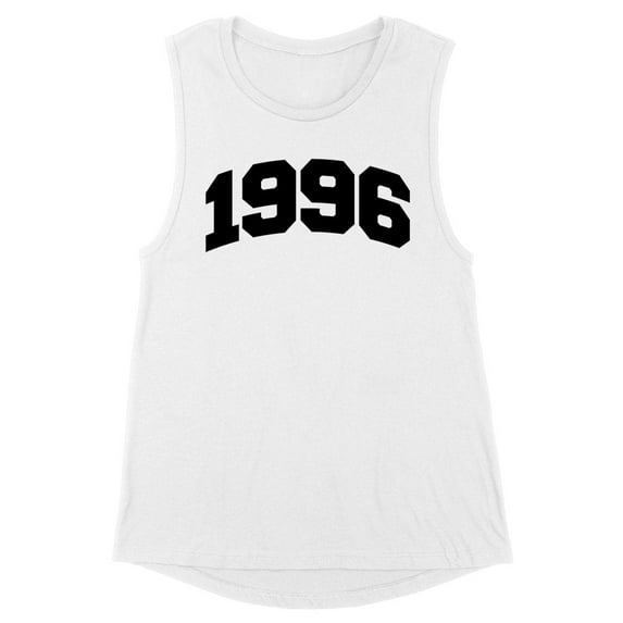 1996 College Style Women's Muscle Tank Large White